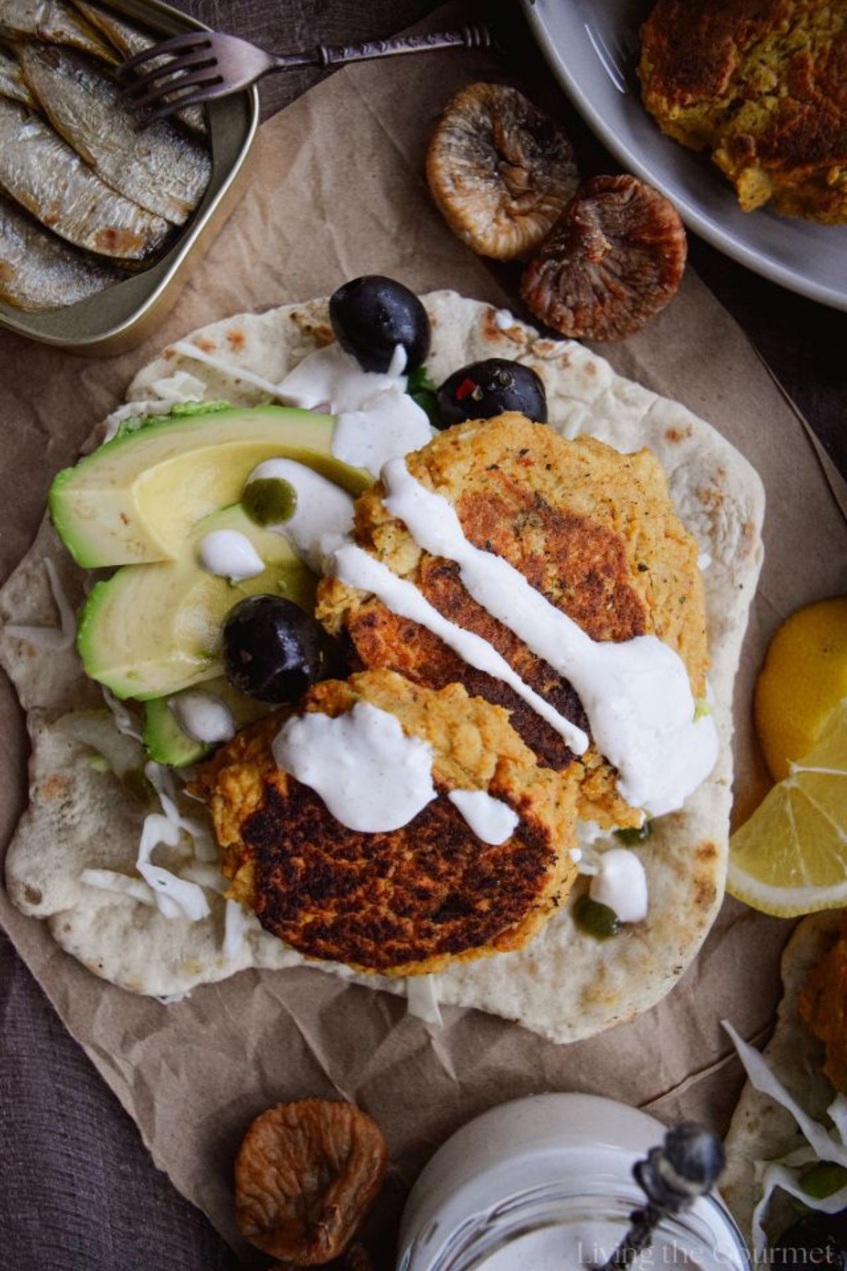 Homemade Falafel with Pita and Yogurt Tzatziki