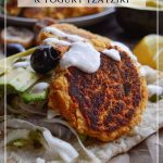 Homemade Falafel with Pita and Yogurt Tzatziki