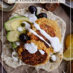 Homemade Falafel with Pita and Yogurt Tzatziki