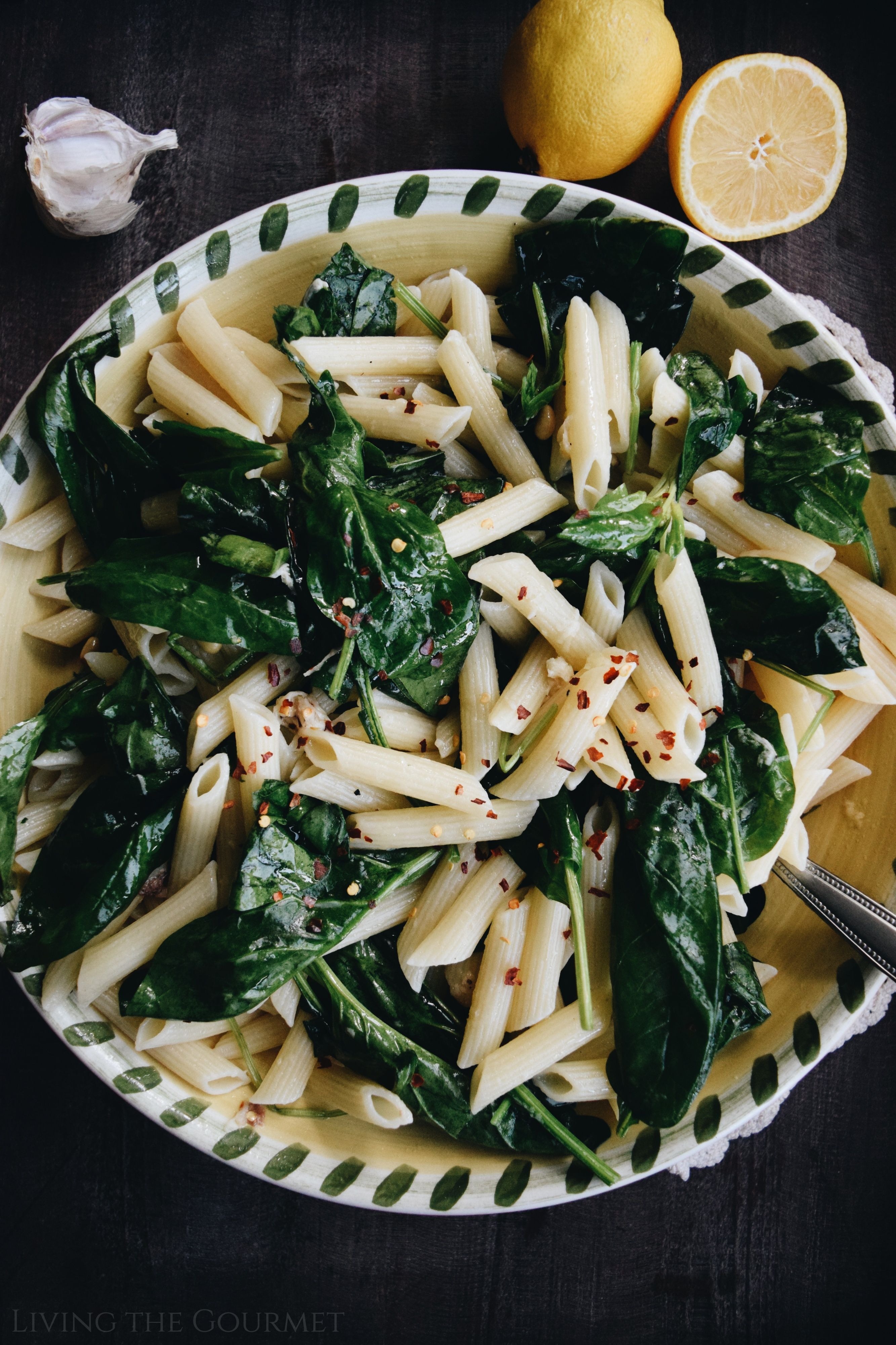 spinach and pasta toss