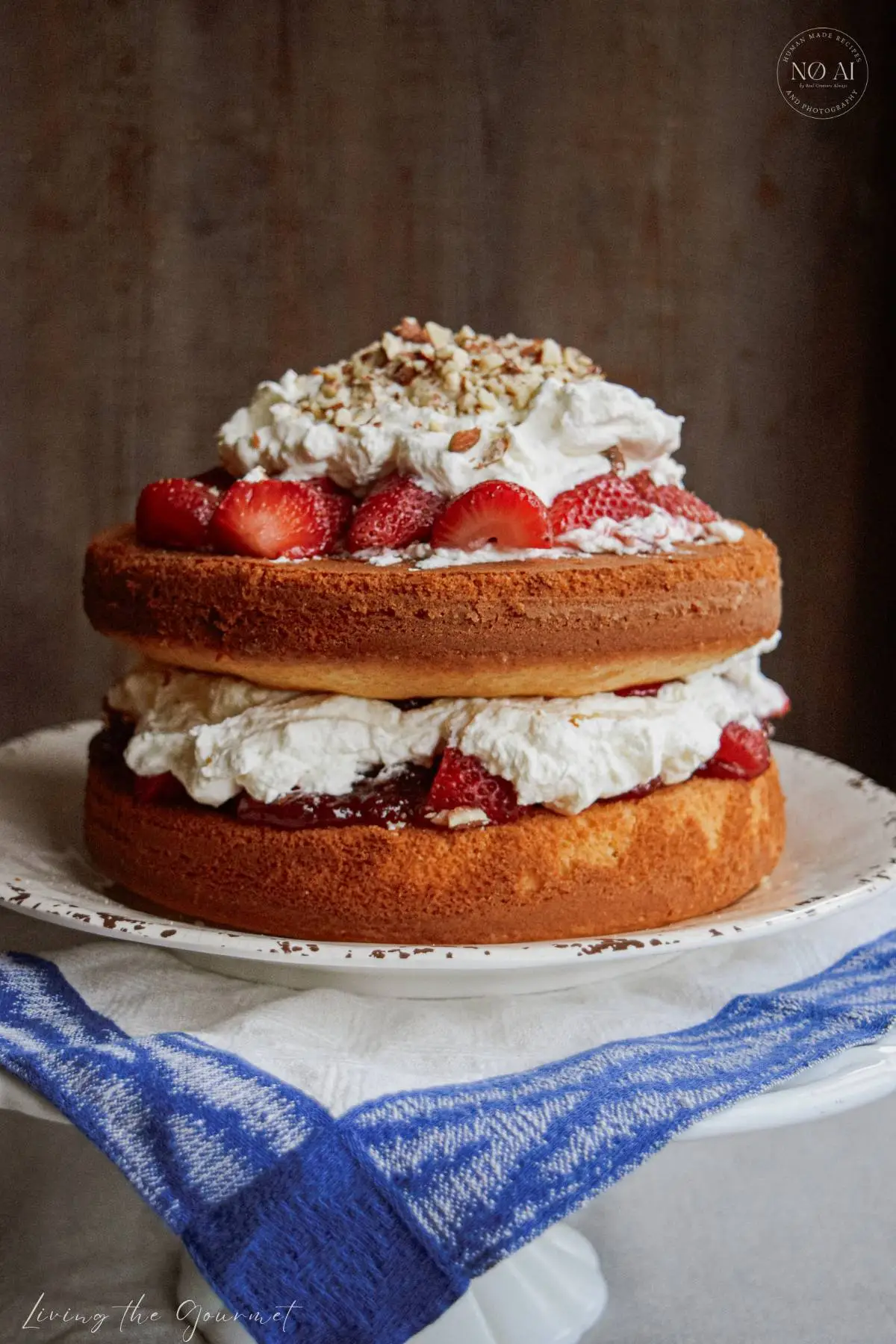 Strawberry and Cream Naked Cake