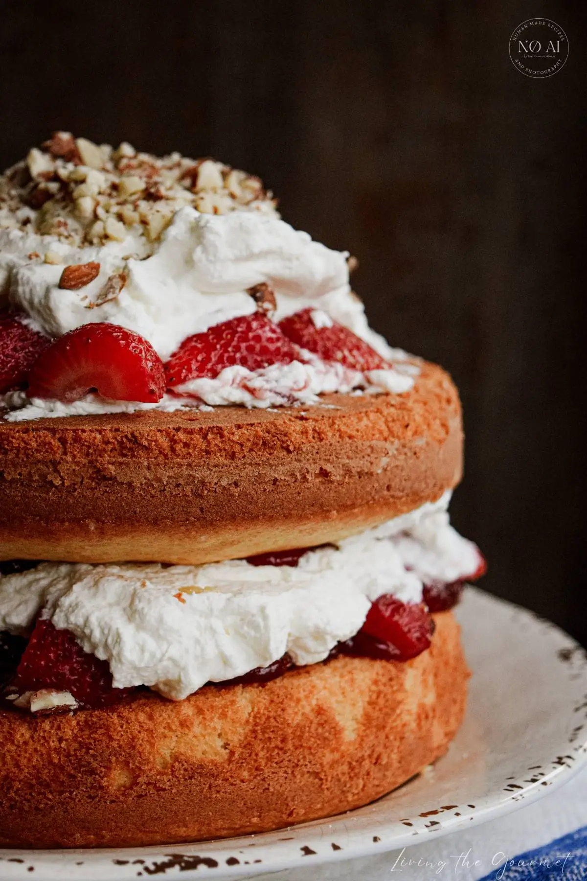 Strawberry and Cream Naked Cake