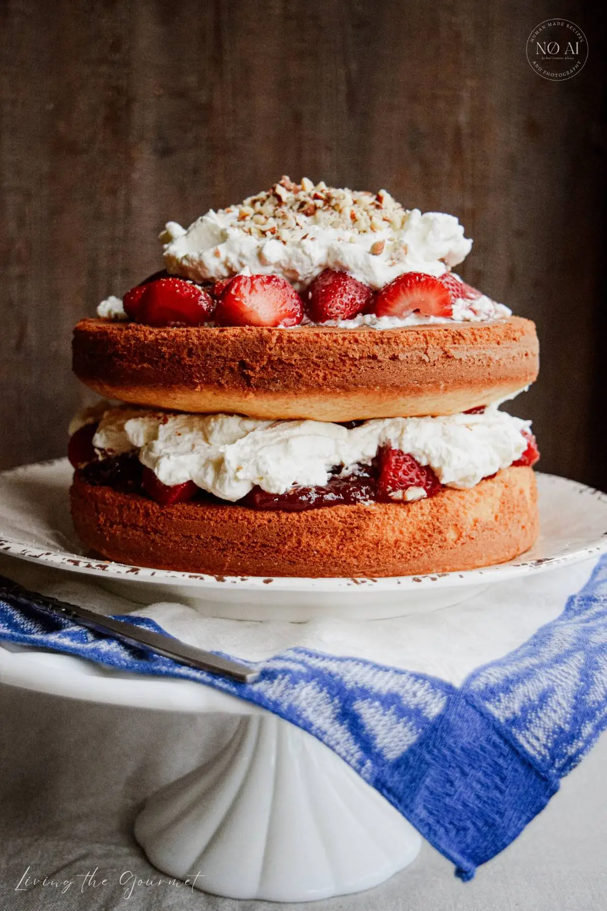 Strawberry and Cream Naked Cake