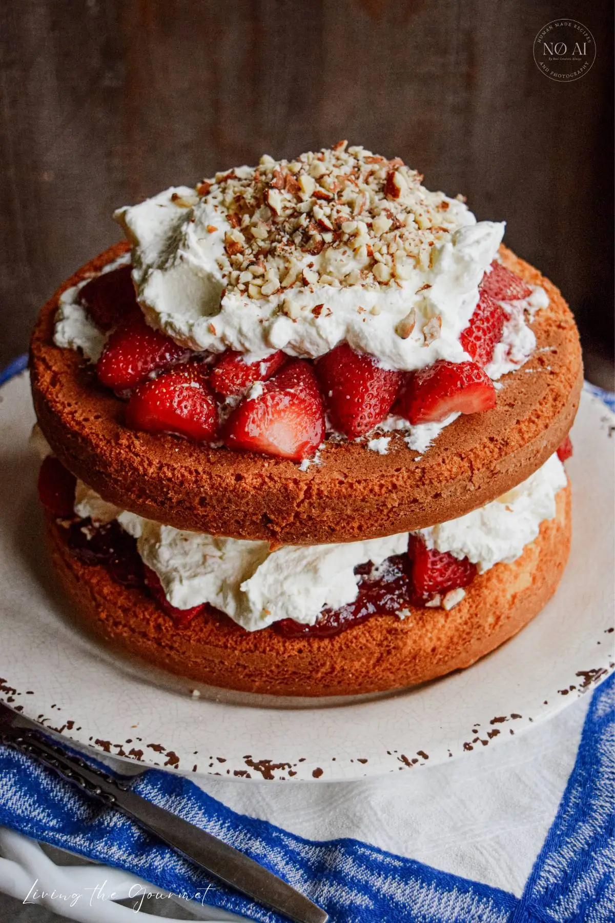 Strawberry and Cream Naked Cake