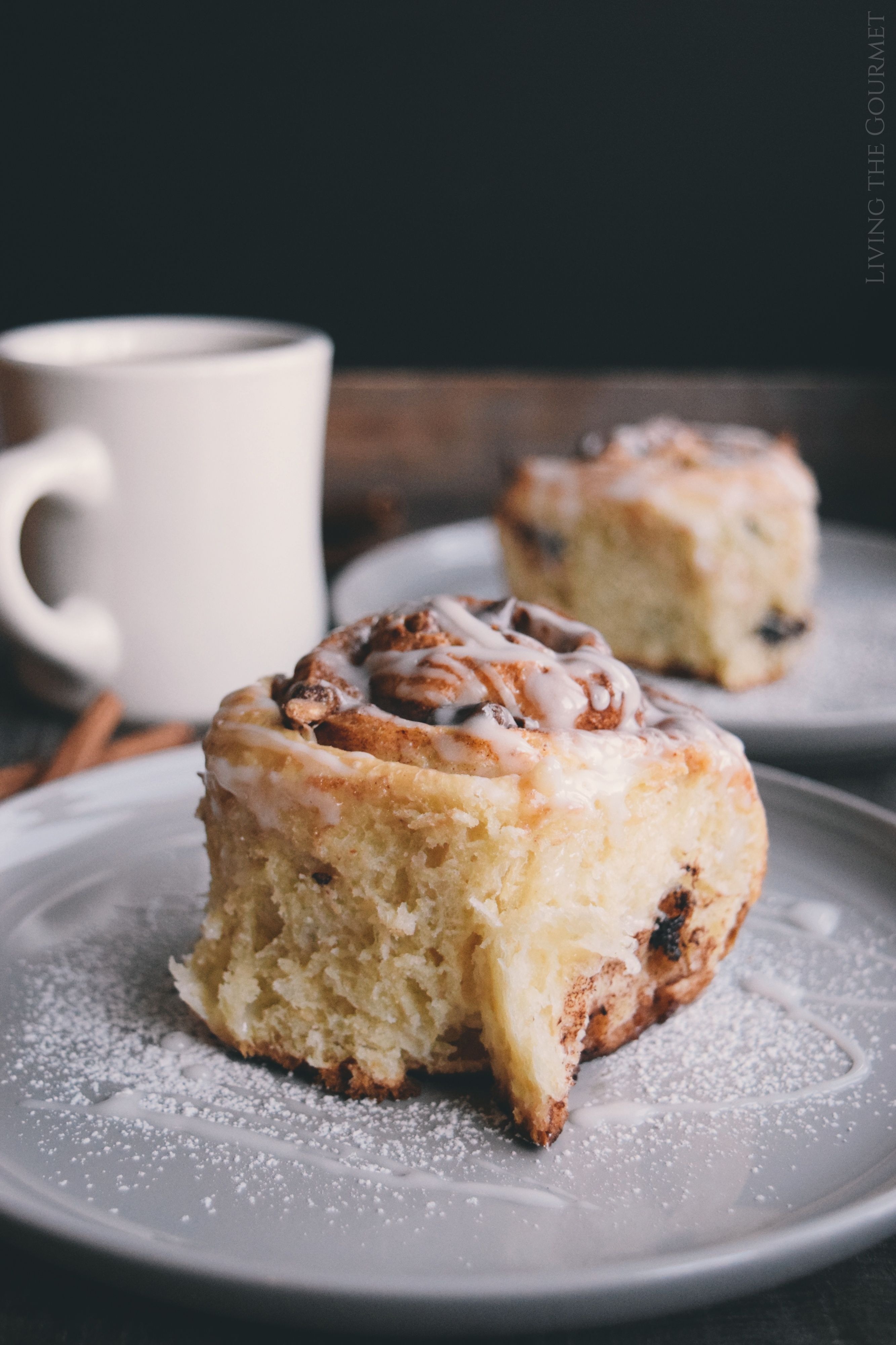 Candied Pecan Dark Chocolate Cinnamon Rolls Living The Gourmet