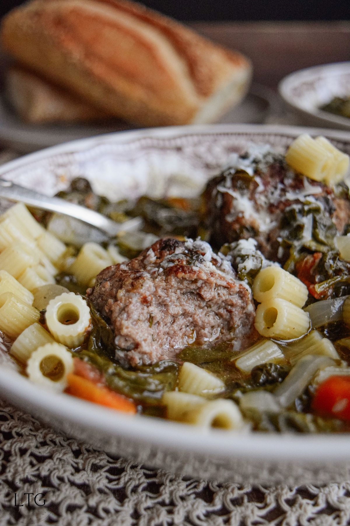 Spinach and Meatball Soup