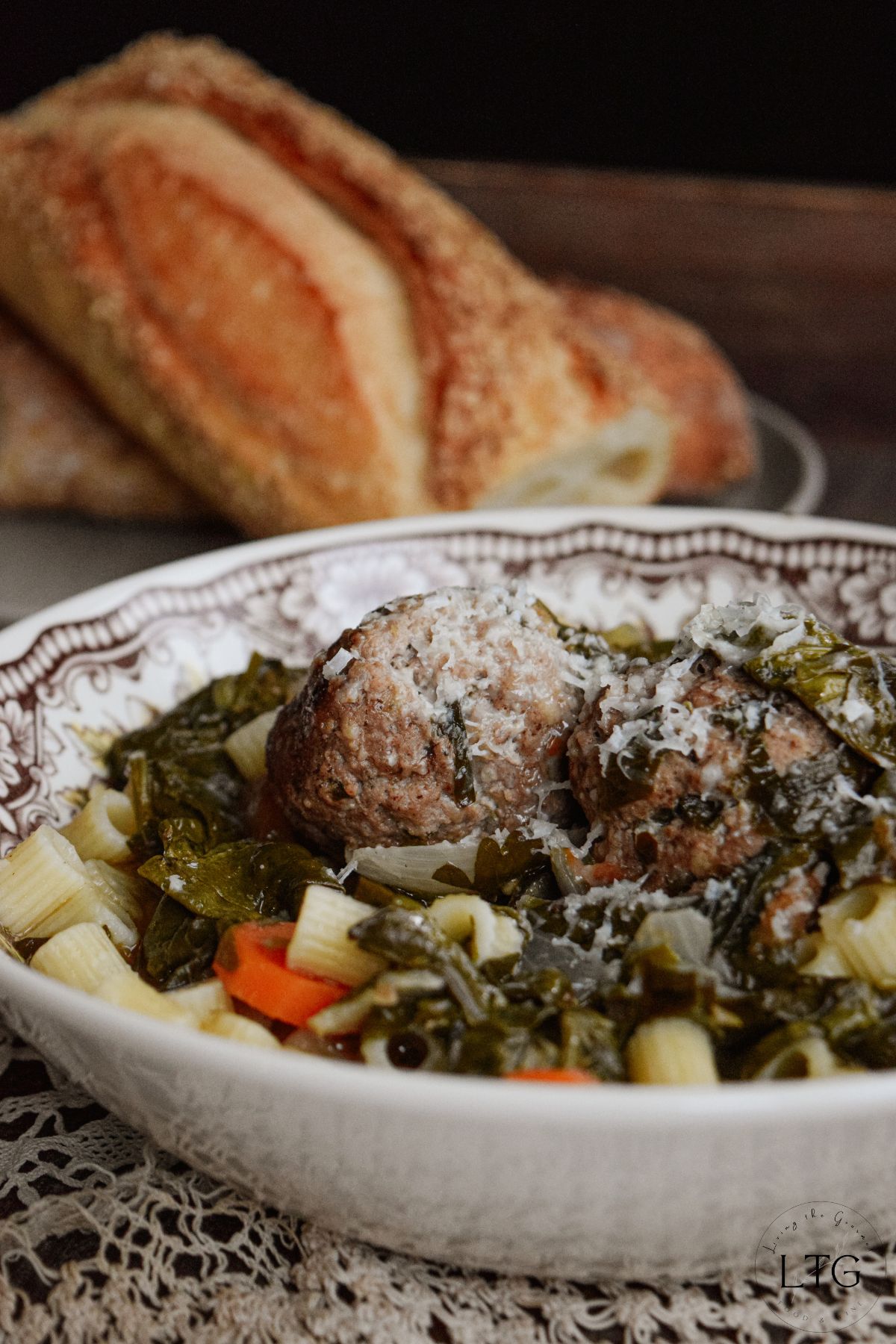 Spinach and Meatball Soup