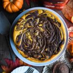 Chocolate Swirl Pumpkin Cheesecake