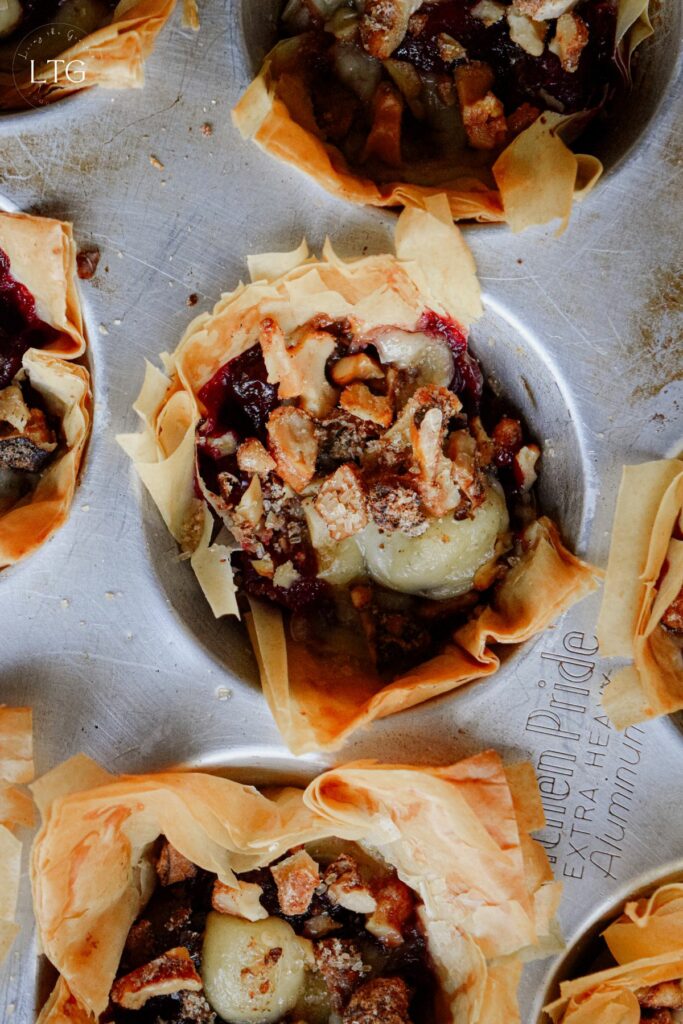 Cranberry & Jarlsberg Tartlets