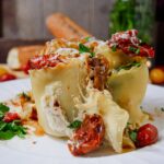 Crab Lasagna Rollups with Jarlsberg Cheese plated
