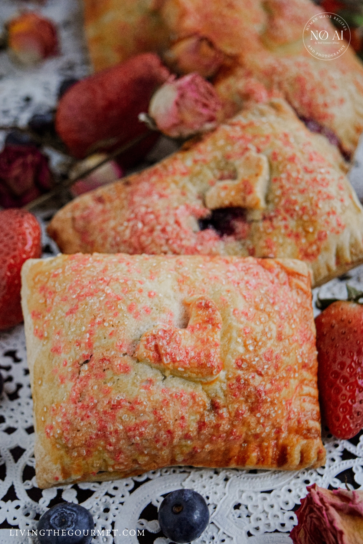 Berry Hand Pies for Valentine's Day