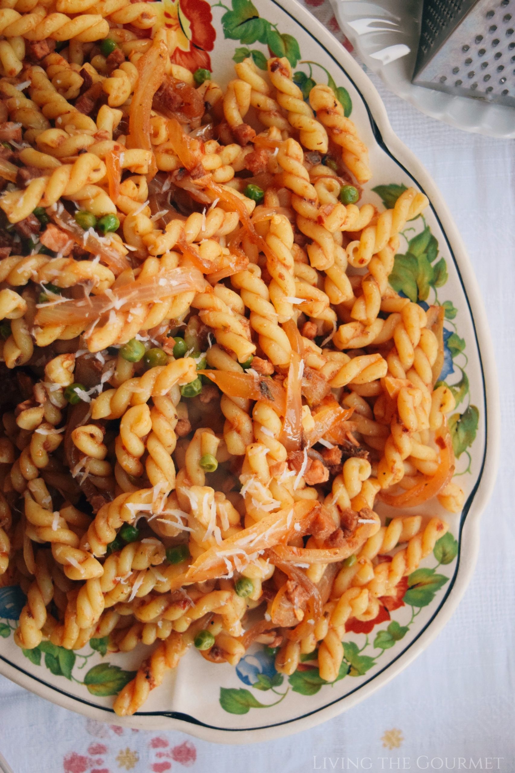 Gemelli with Peas & Pancetta - Living The Gourmet