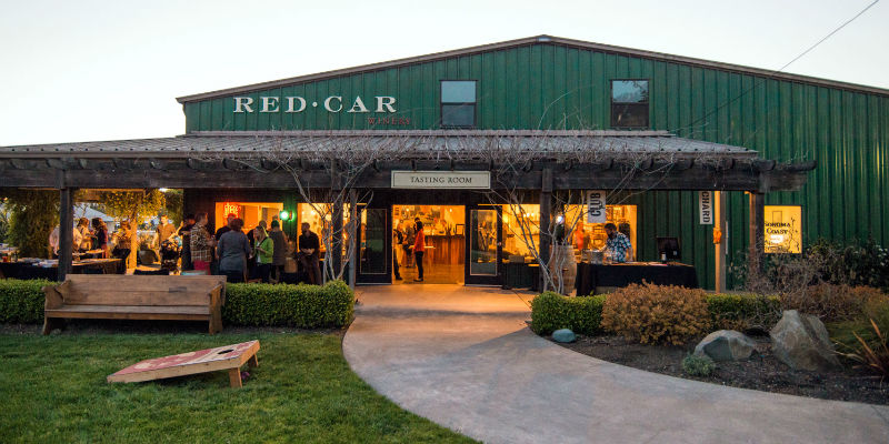 Red on sale car winery