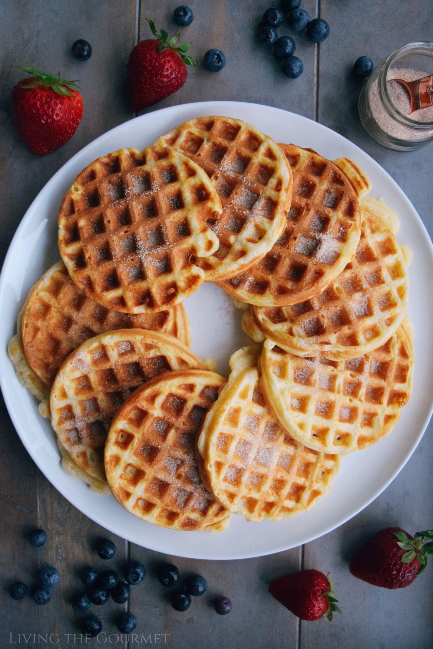 Easy Homemade Belgian Waffles Recipe - From Scratch - Living The Gourmet