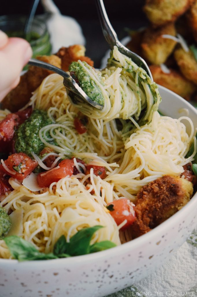 Fried Zucchini Blossoms with Pasta and Fresh Pesto ...