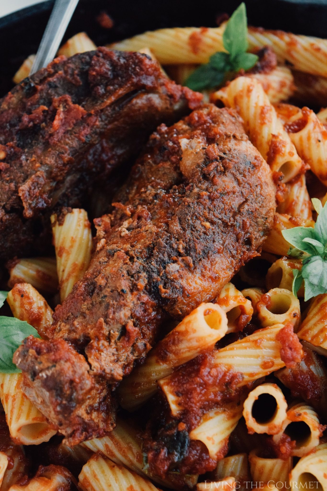 Italian Braised Pork Ribs and Pasta - Living The Gourmet