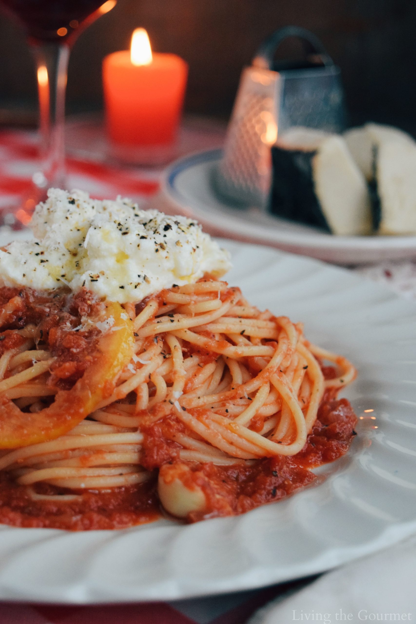 Spaghetti with Tomato and Anchovy Sauce - Living The Gourmet