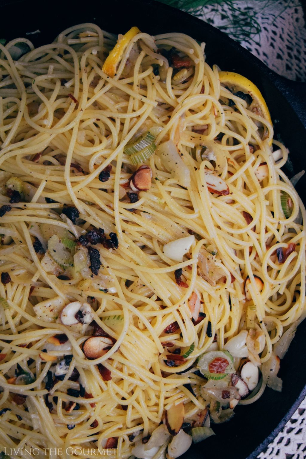 Fennel & Spaghetti with Toasted Almonds Living The Gourmet