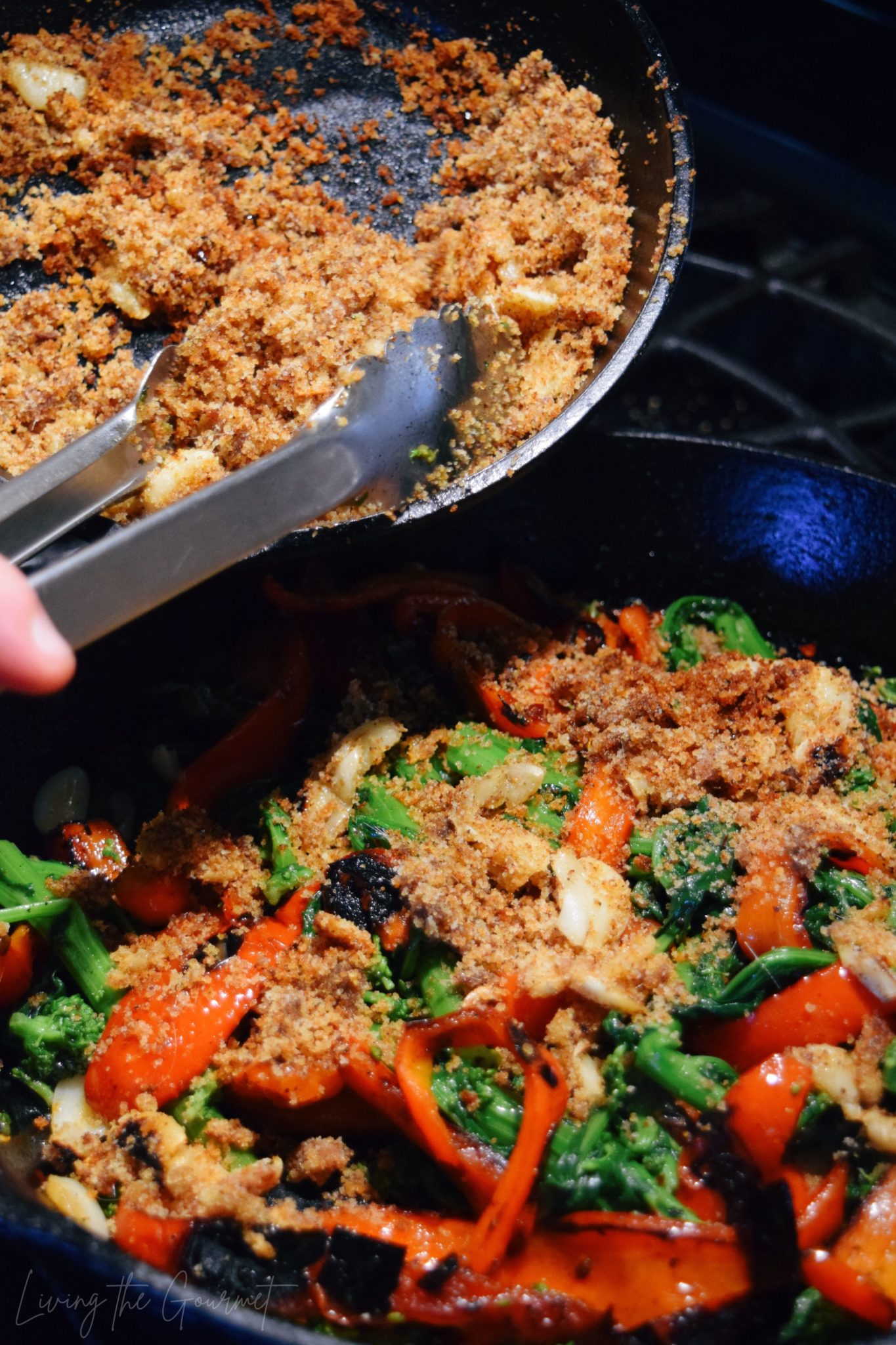 Sautéed Broccoli Rabe & Peppers with Breadcrumbs Living The Gourmet