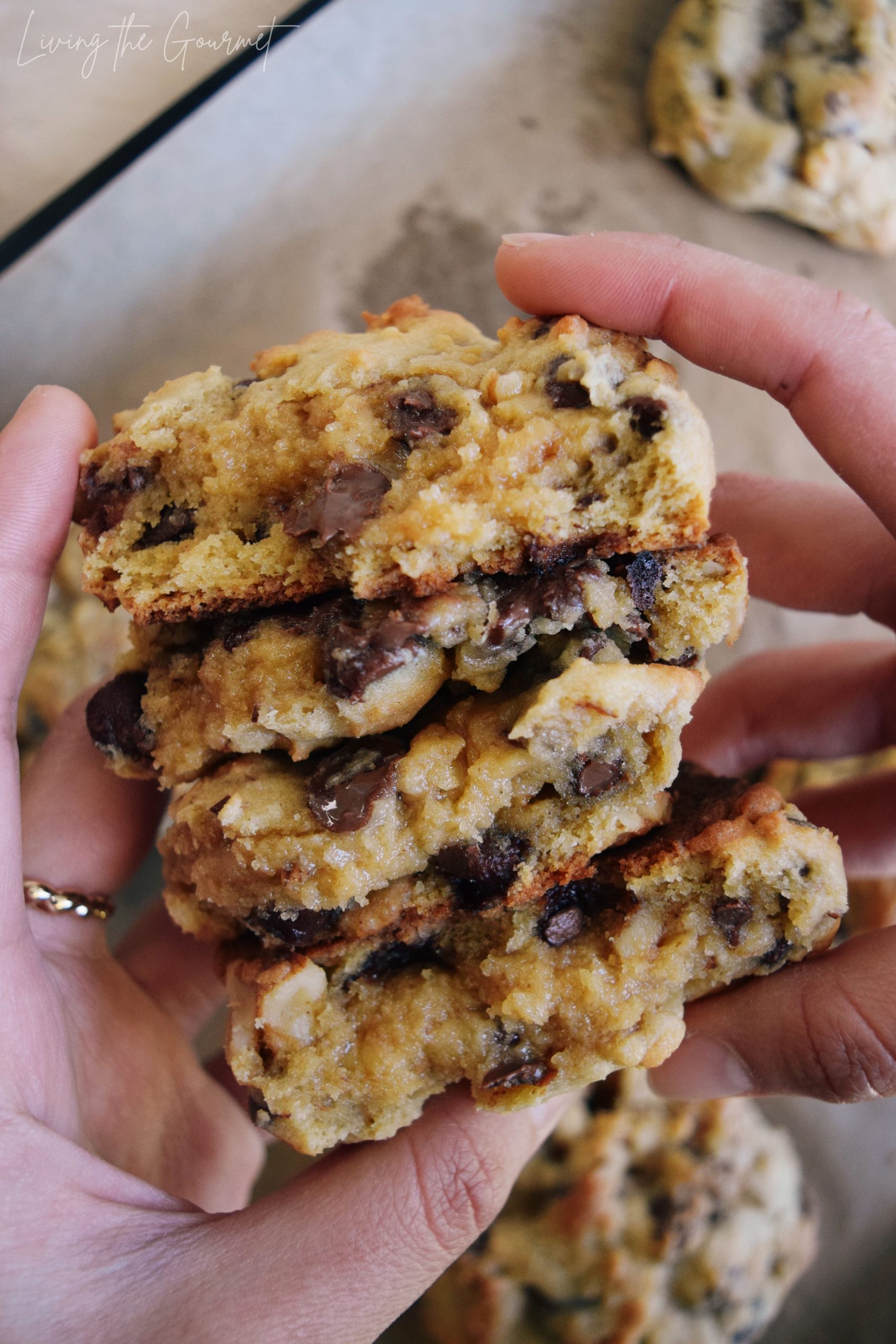 Levain Bakery-Style Giant Chocolate Chip Walnut Cookies