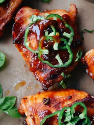 Chicken Thighs and Rum BBQ Sauce