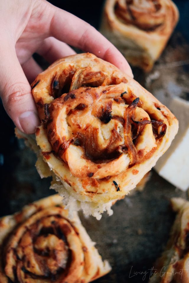 Caramelized Onion & Cheese Rolls Living The Gourmet