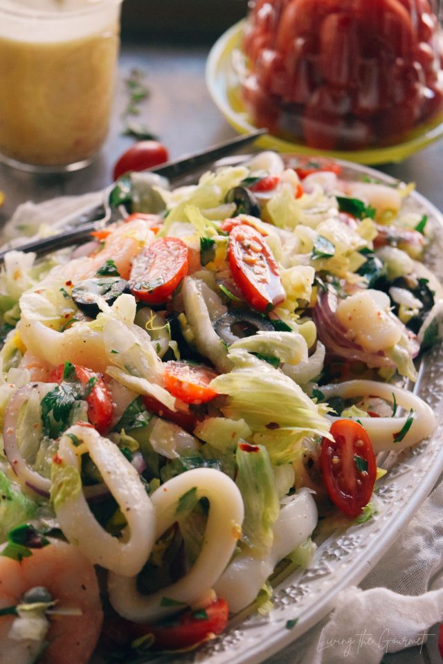 Easy Seafood Salad with Italian Dressing Living The Gourmet