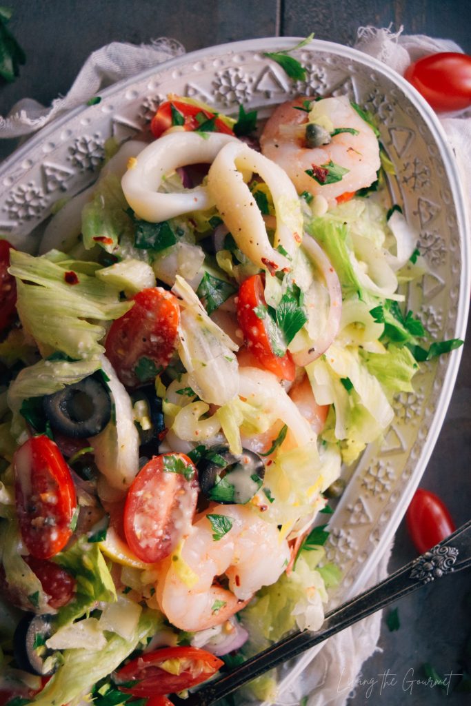 Easy Seafood Salad with Italian Dressing