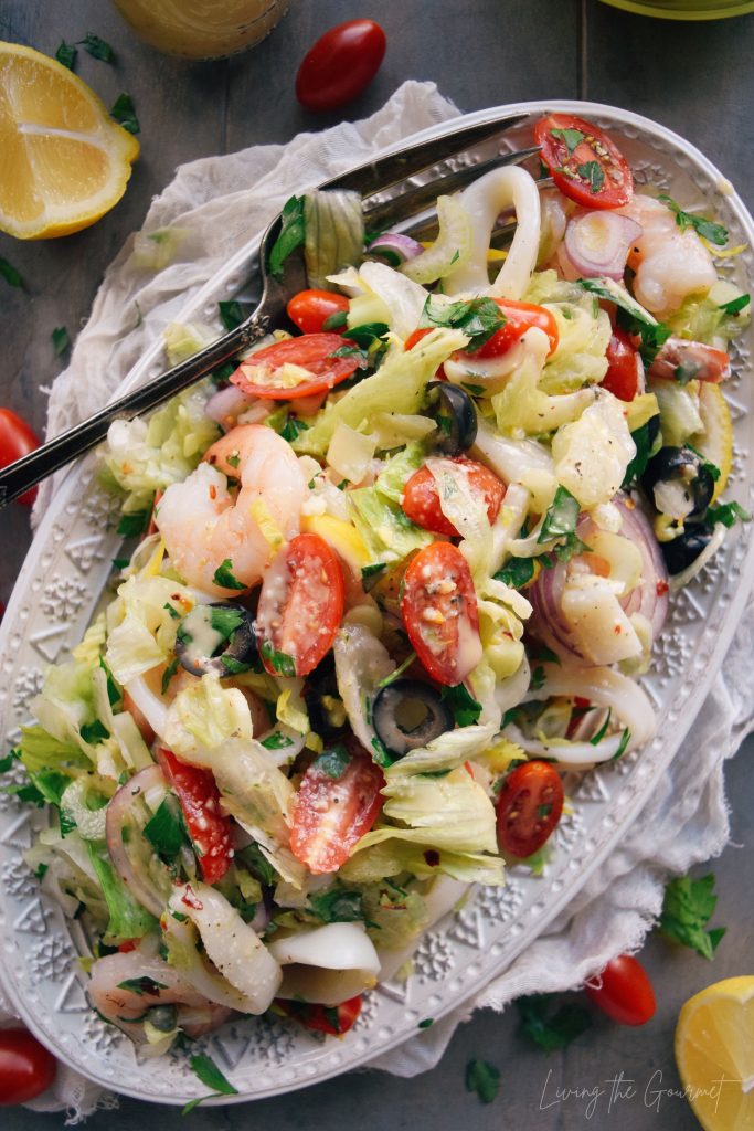 Easy Seafood Salad with Italian Dressing