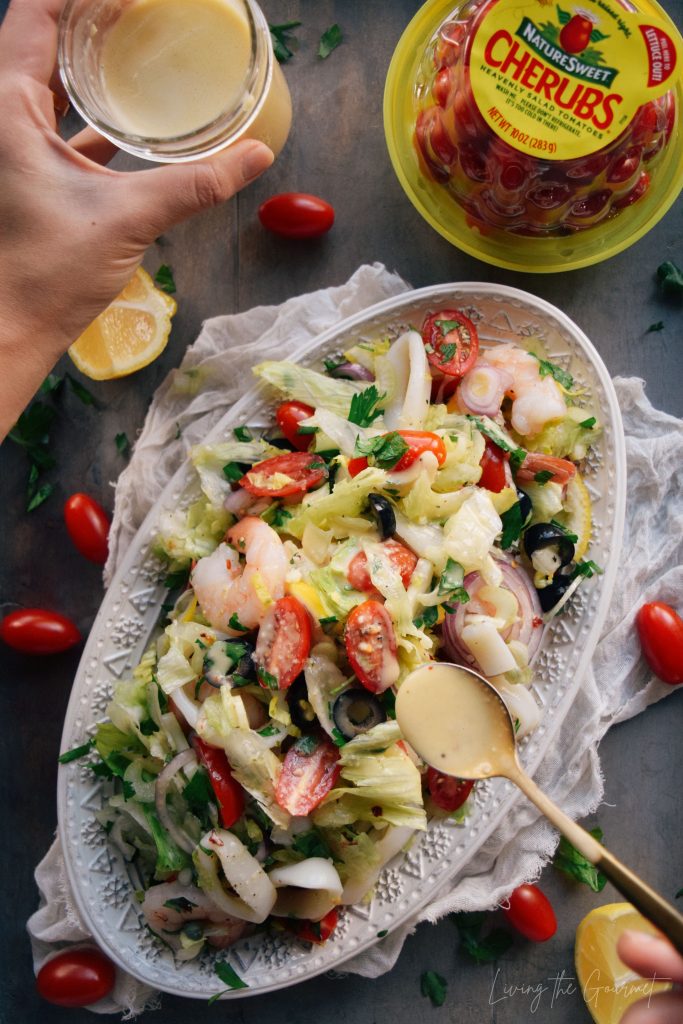 Easy Seafood Salad with Italian Dressing