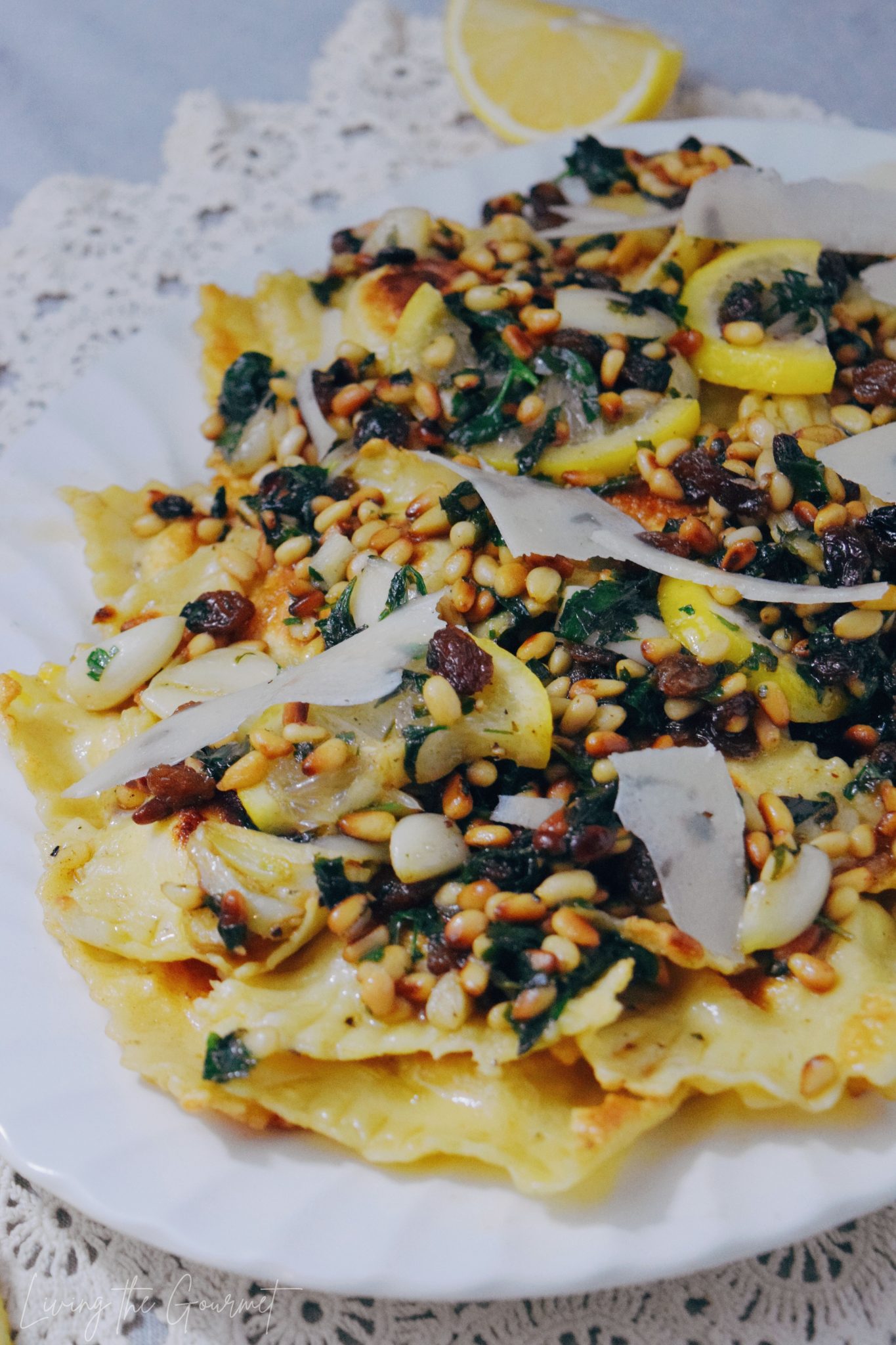 Feta Cheese & Pignoli Ravioli Living The Gourmet