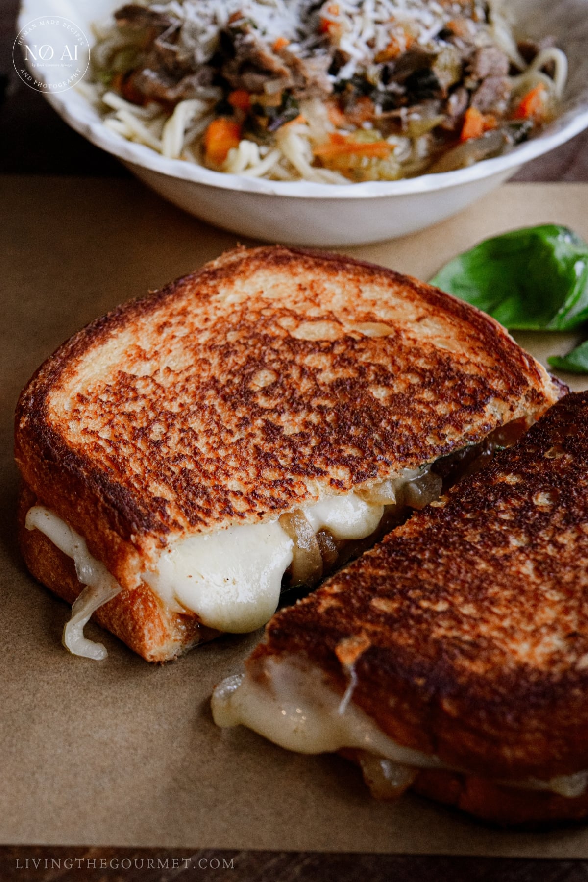 Grilled Cheese with a mix of Gruyere and White Cheddar