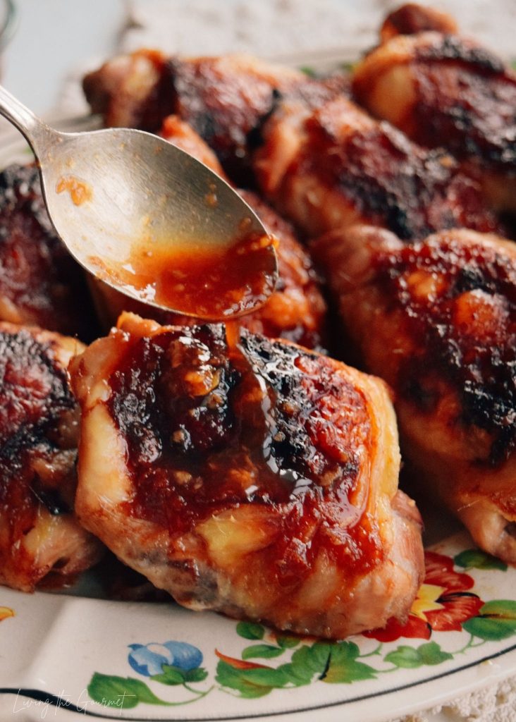 BBQ Glazed Chicken Thighs