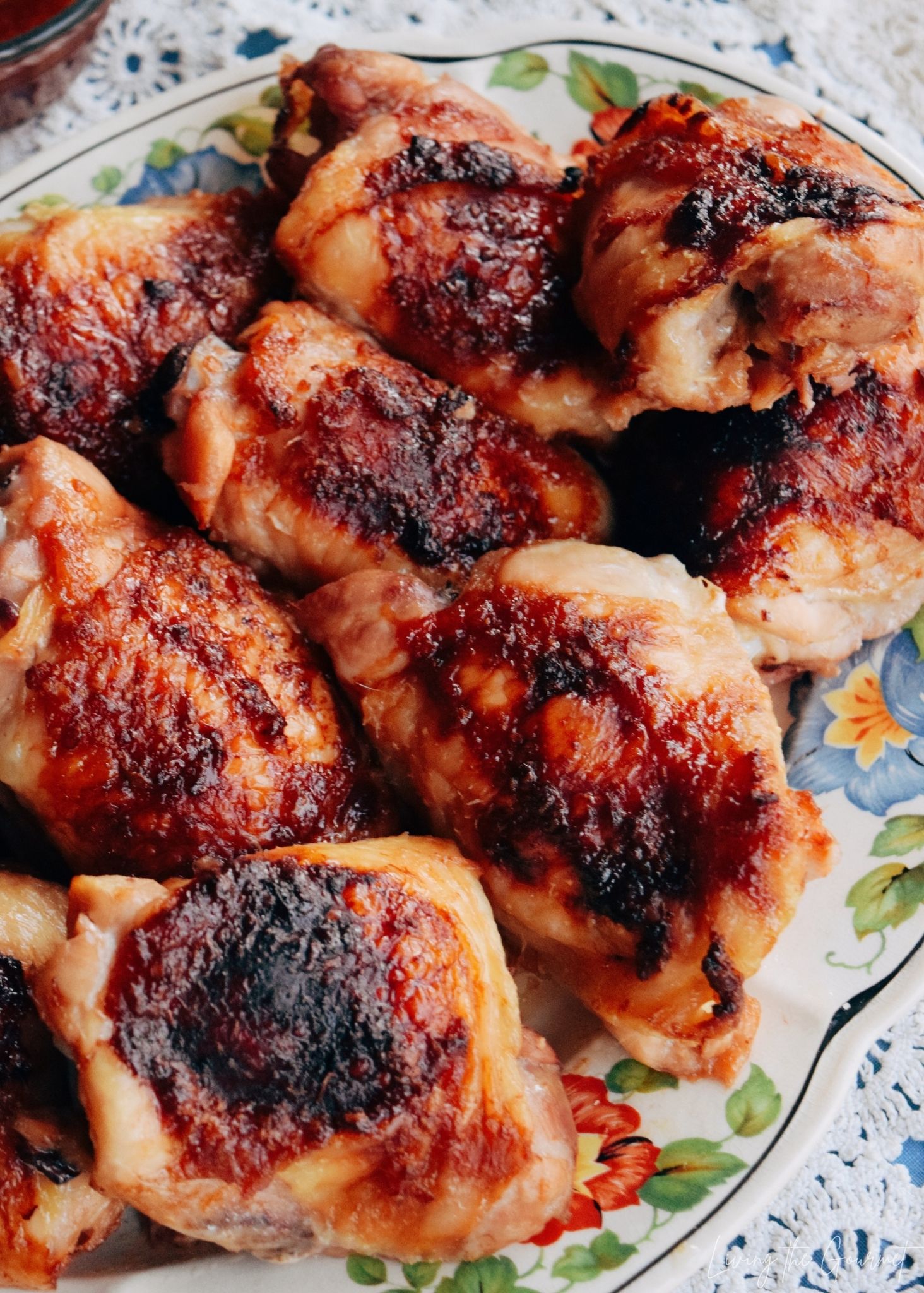 BBQ Glazed Chicken Thighs Living The Gourmet