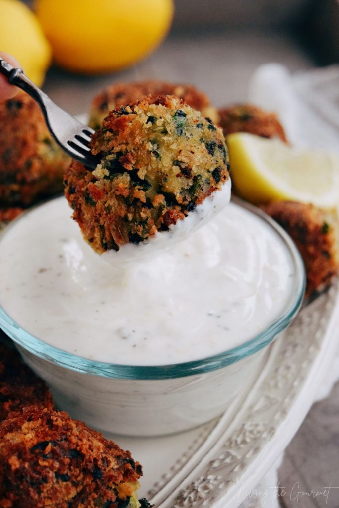 Spinach and Chickpea Falafel