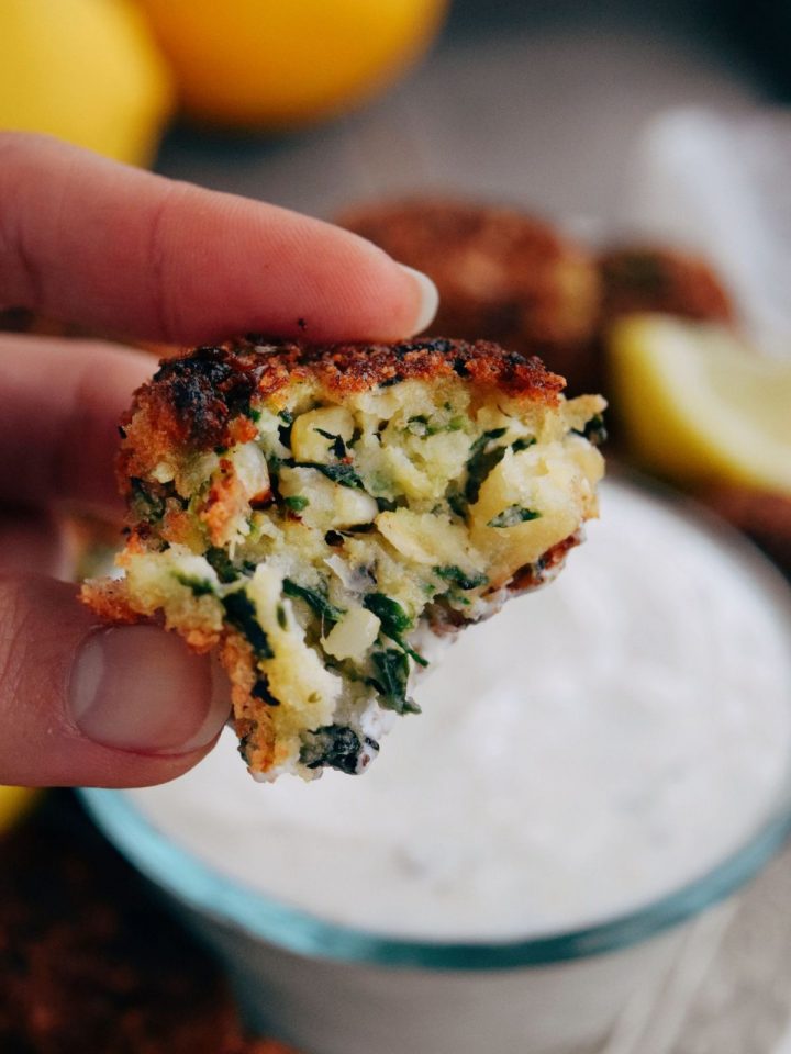 Spinach and Chickpea Falafel