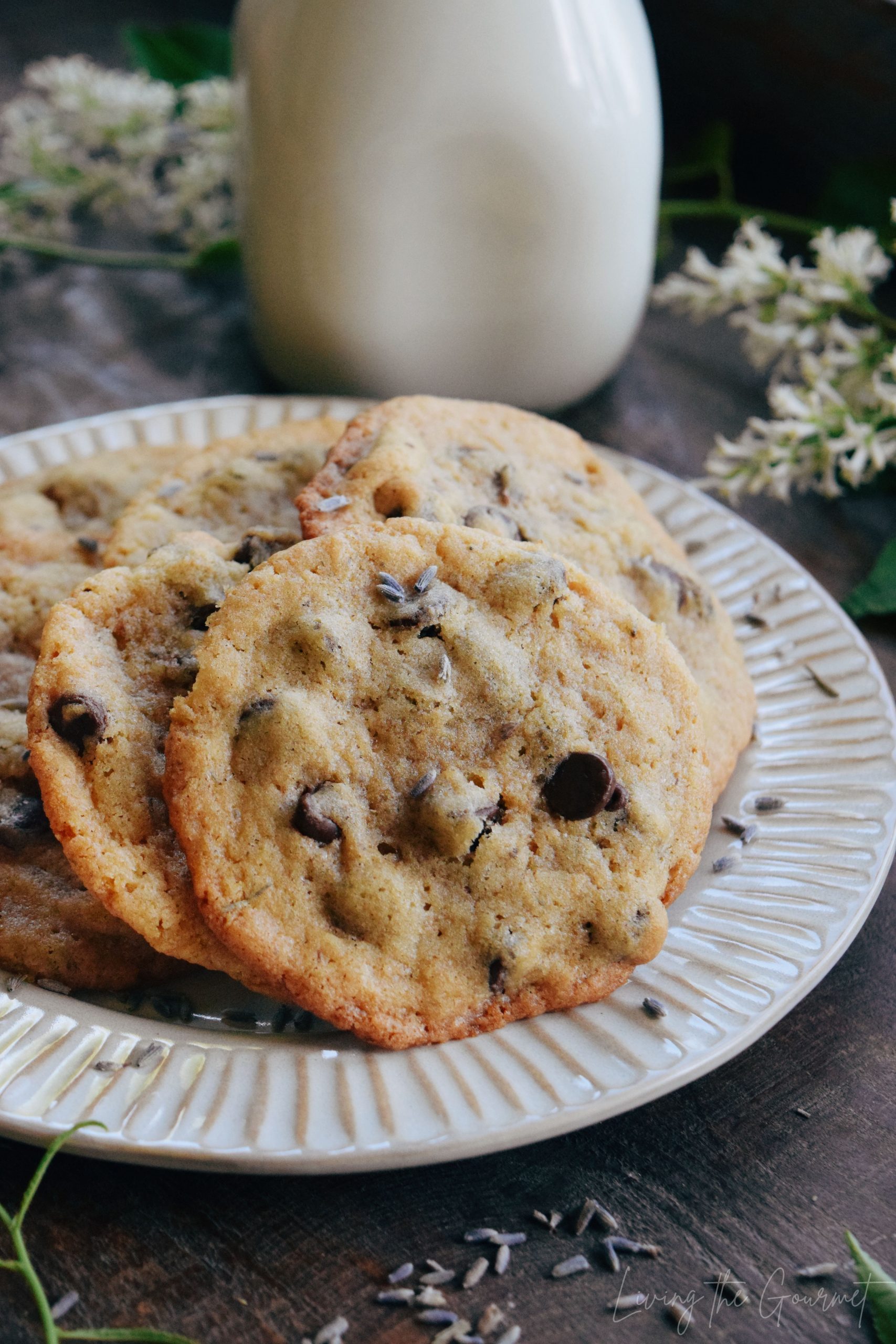 Lavender Chocolate Chip Cookies {Lavender Infused Brown Butter!} -  Grandbaby Cakes