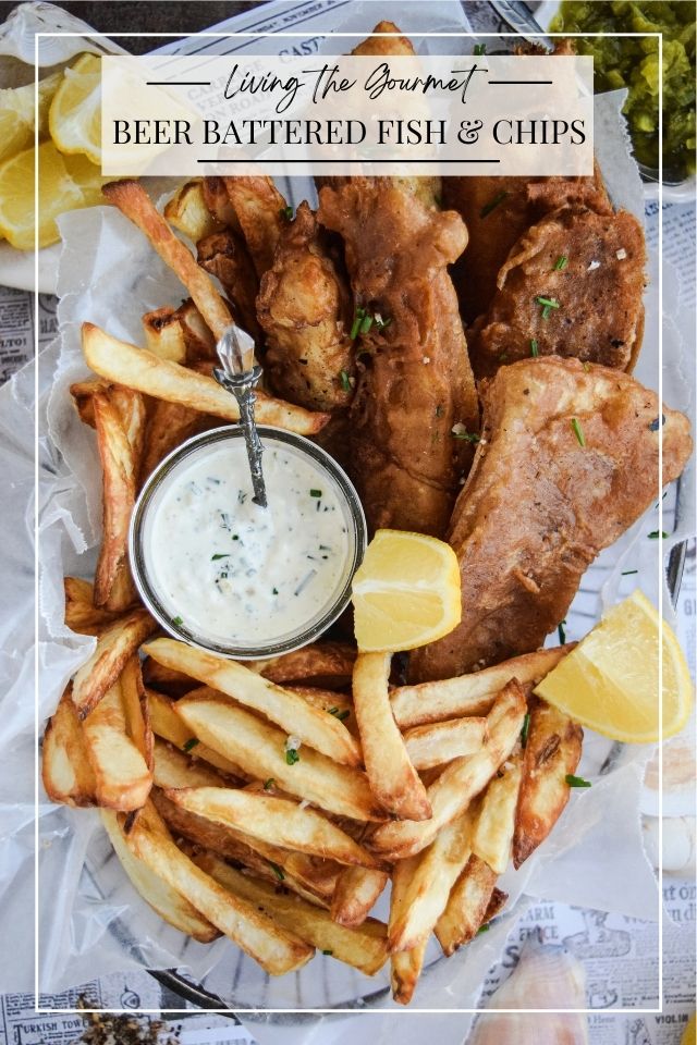 Best Crispy Beer Battered Fish and Chips Recipe - Living The Gourmet