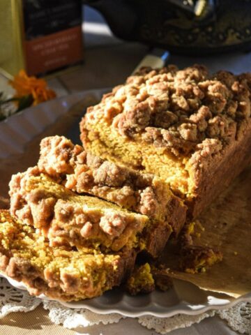 Pumpkin Caramel Loaf with Cinnamon Streusel