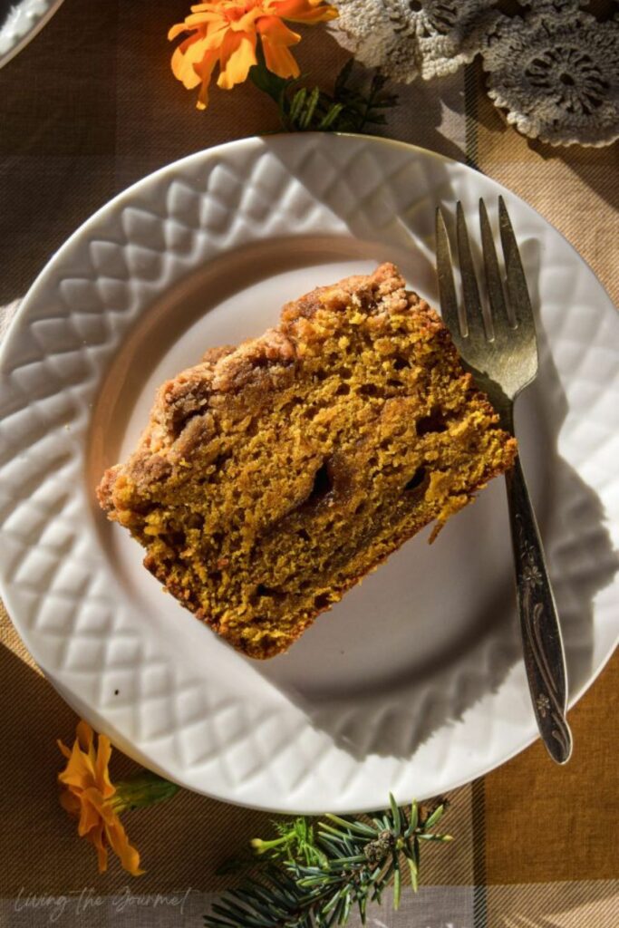 Pumpkin Caramel Loaf with Cinnamon Streusel