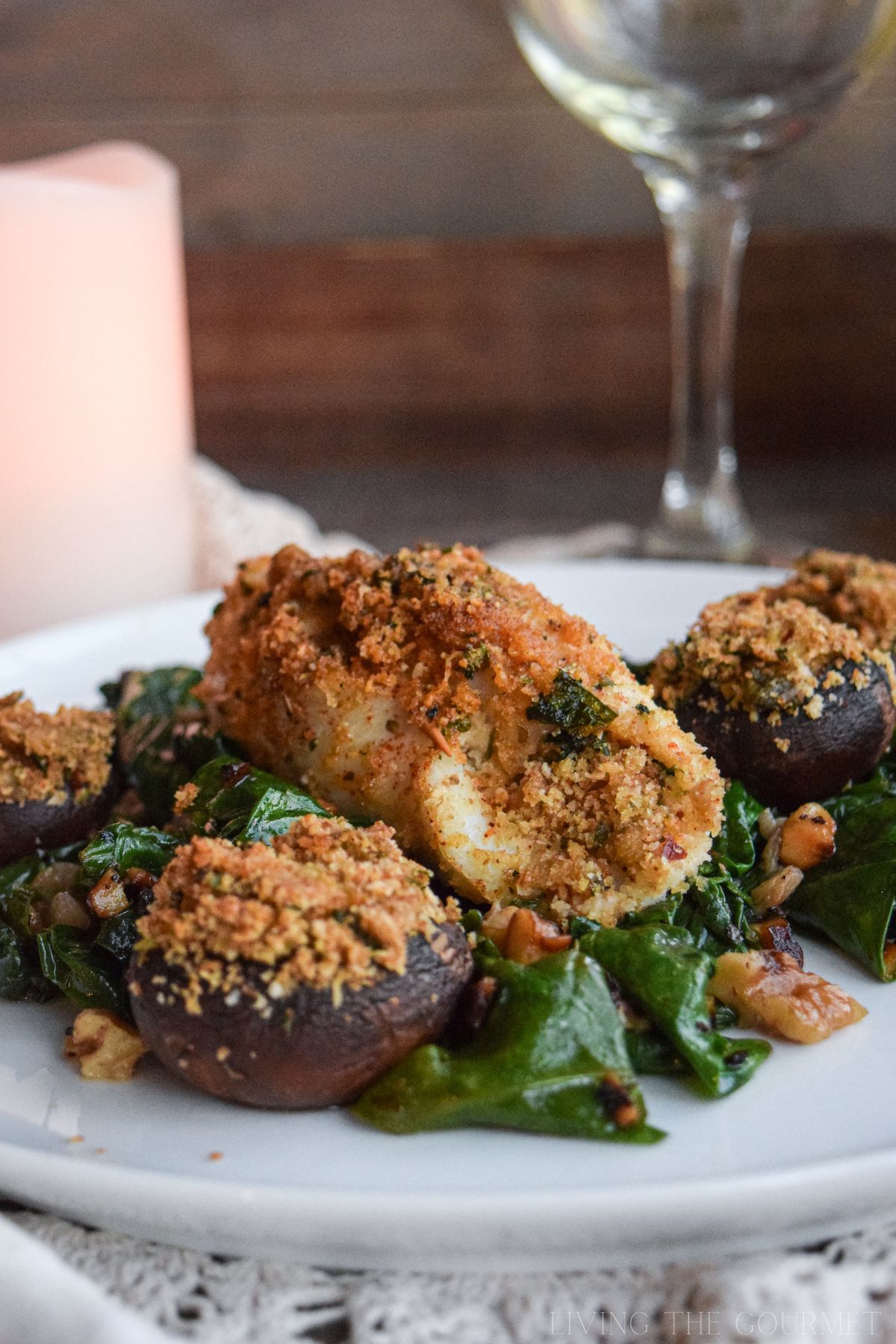 Baked Fillet of Flounder Stuffed with Spinach Recipe