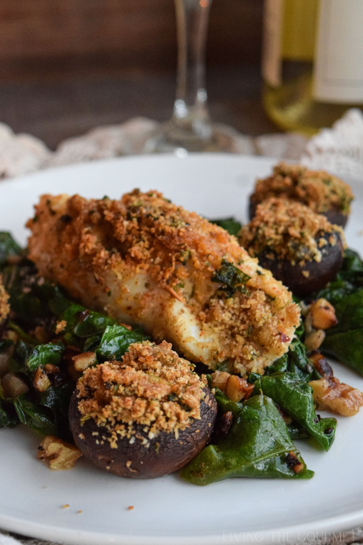 Baked Fillet of Flounder Stuffed with Spinach Recipe