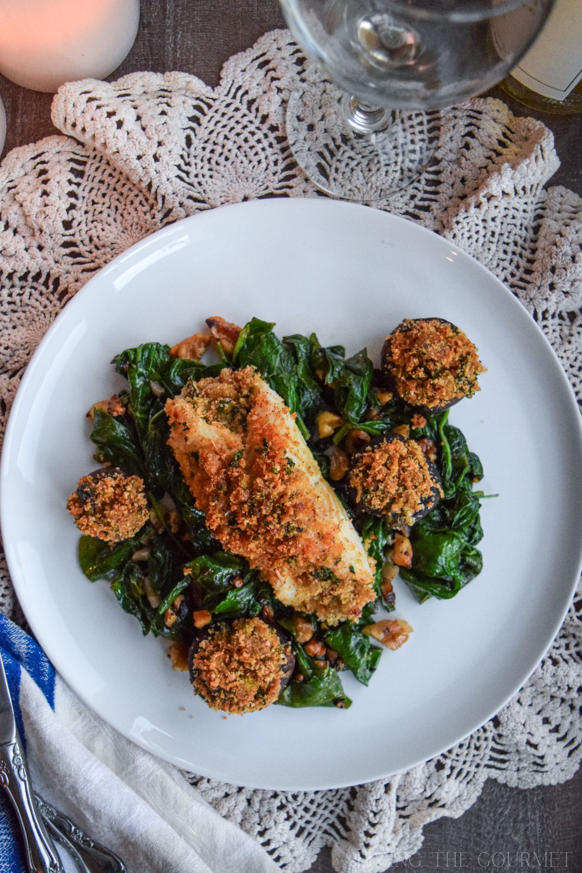 Baked Fillet of Flounder Stuffed with Spinach Recipe