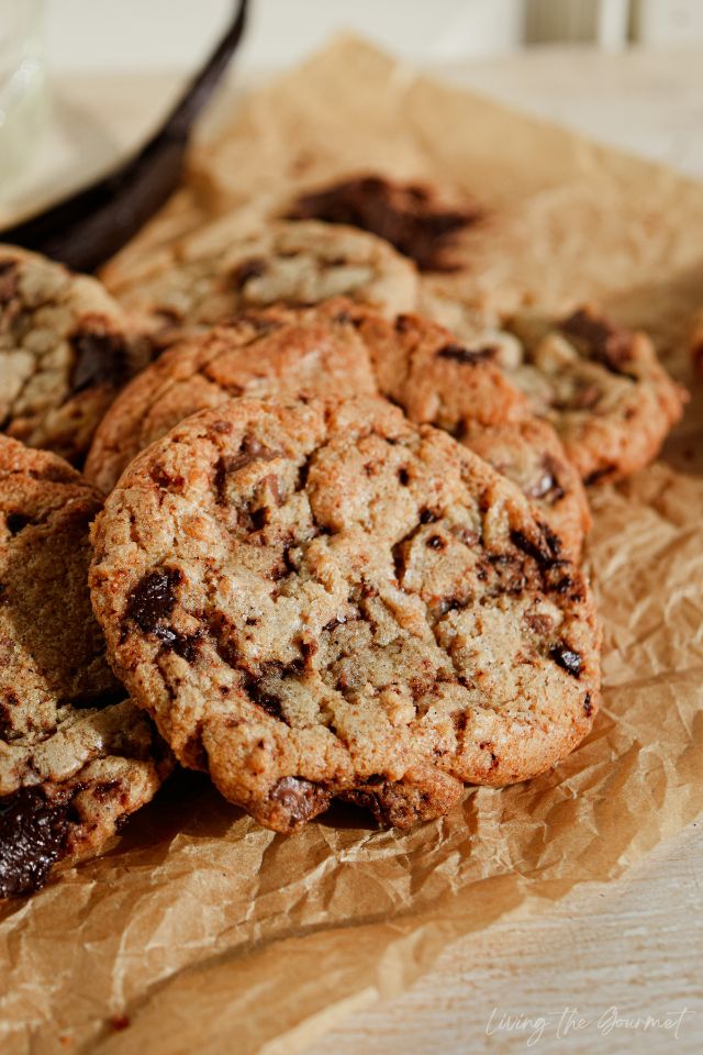 Salted Brown Butter Chocolate Chip Cookies - Living The Gourmet