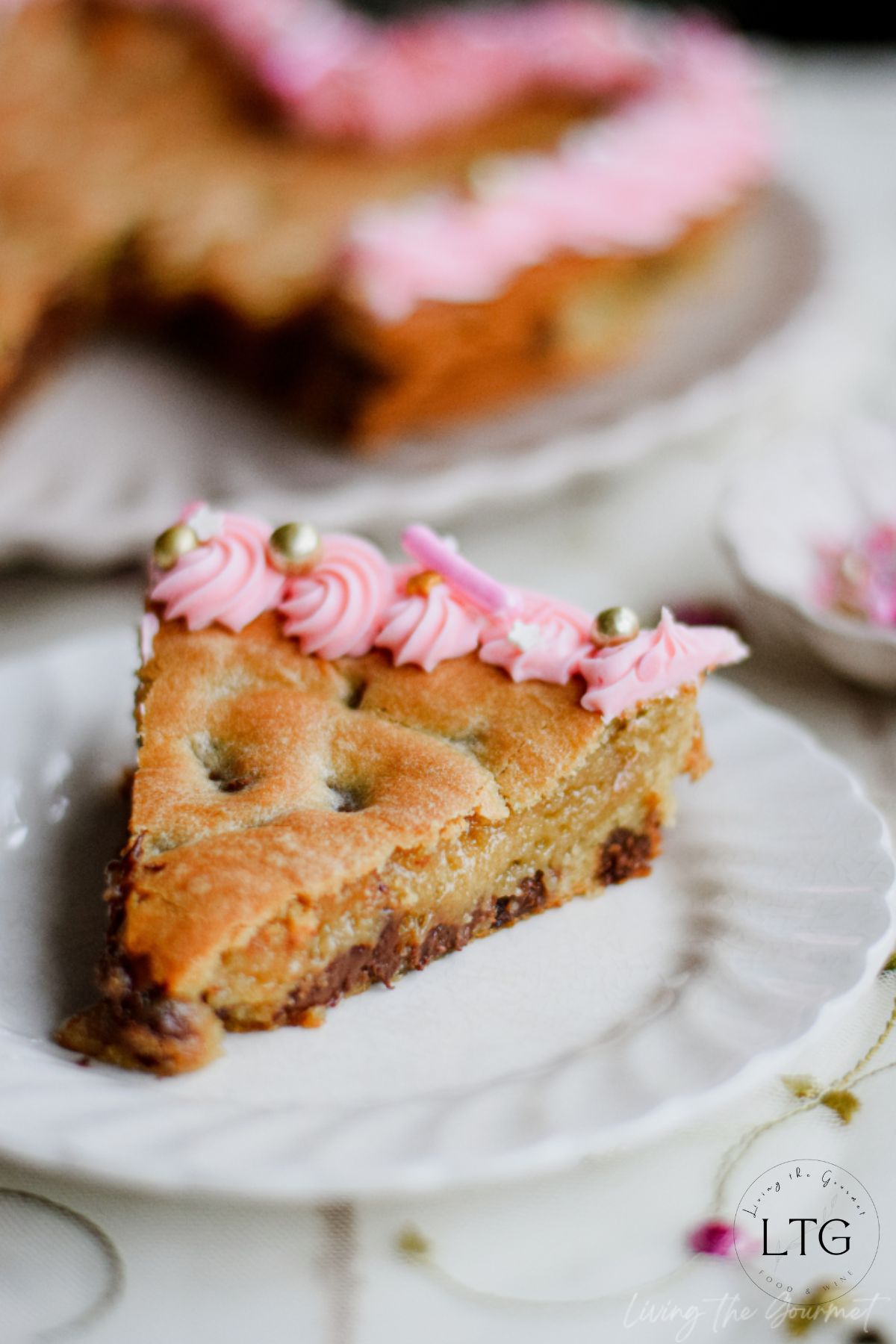 Chocolate Chip Cookie Heart Cake