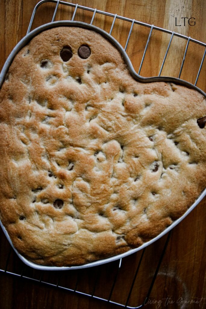 Chocolate Chip Cookie Heart Cake