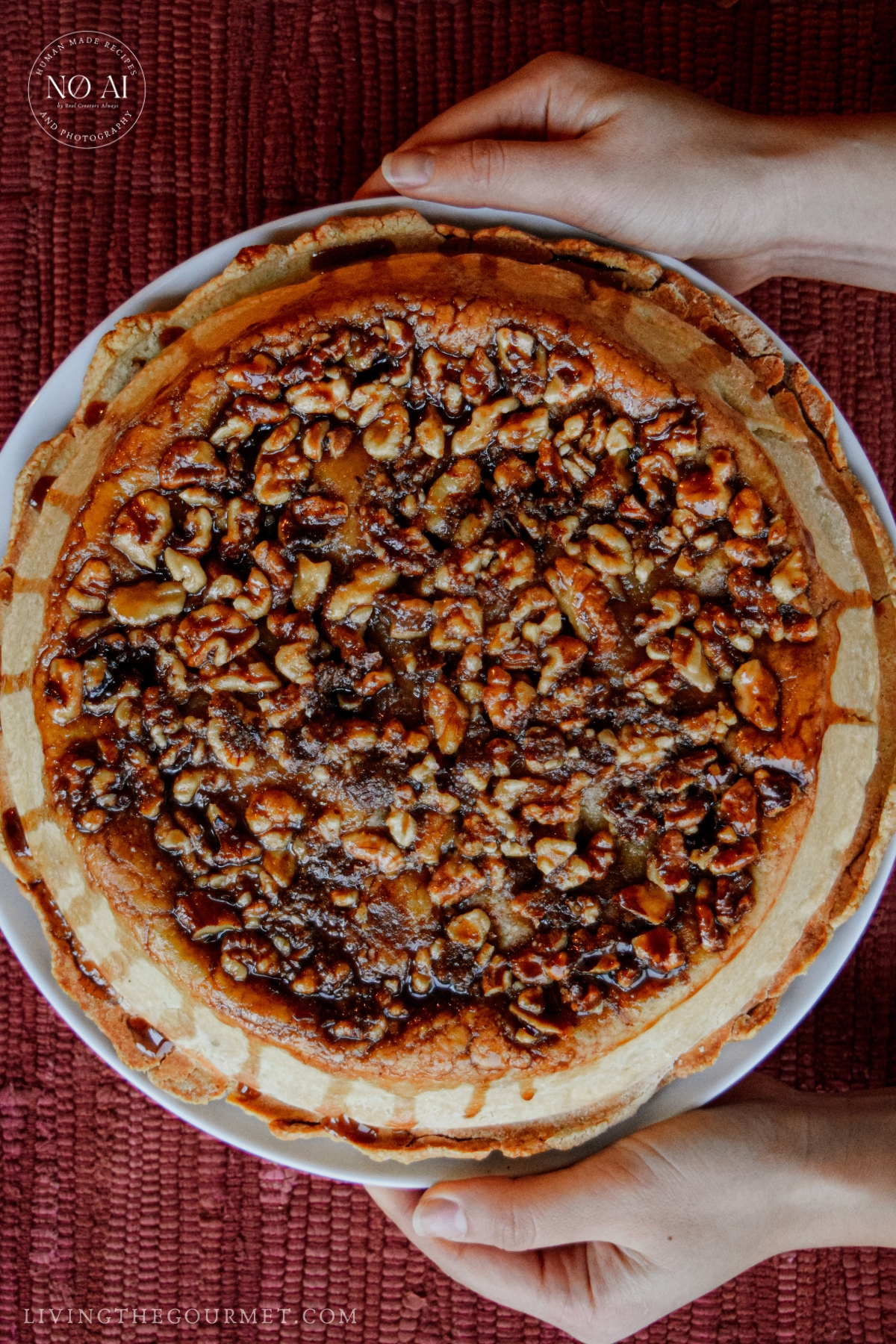 serving Upside Down Apple Pie