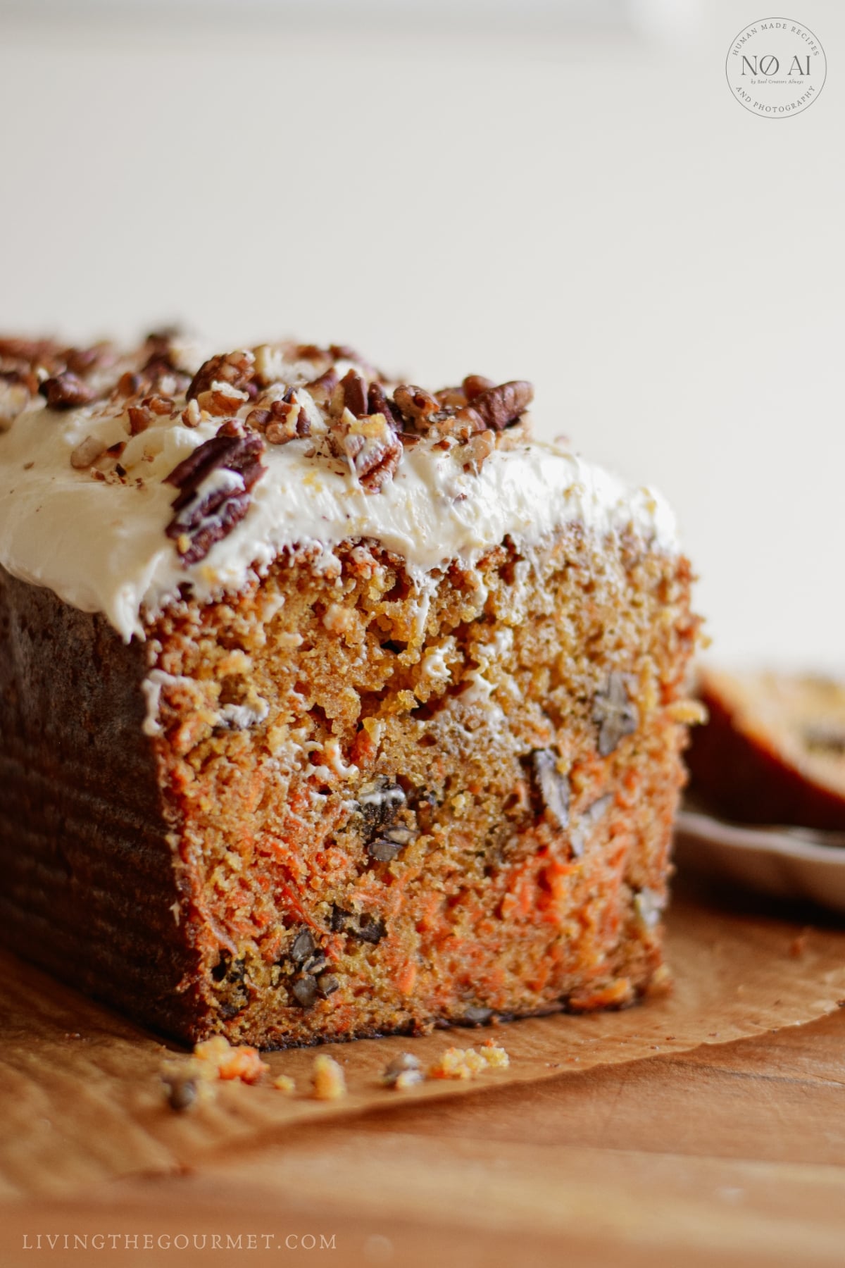 Homemade Carrot Cake Loaf with a Cream Cheese Frosting