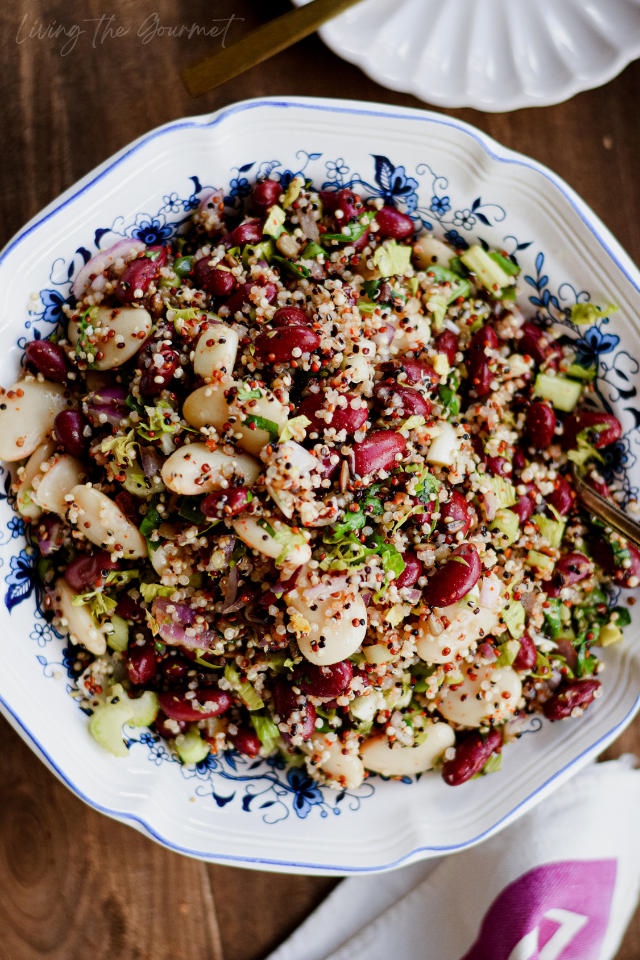 Quinoa Bean Salad - Living The Gourmet