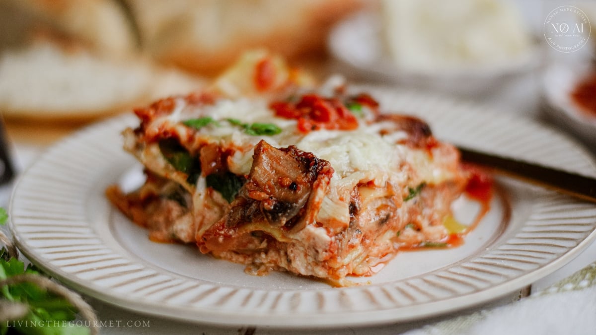 Spinach and Mushroom Lasagna for dinner